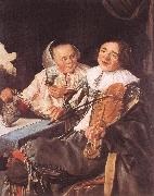 LEYSTER, Judith Carousing Couple oil on canvas